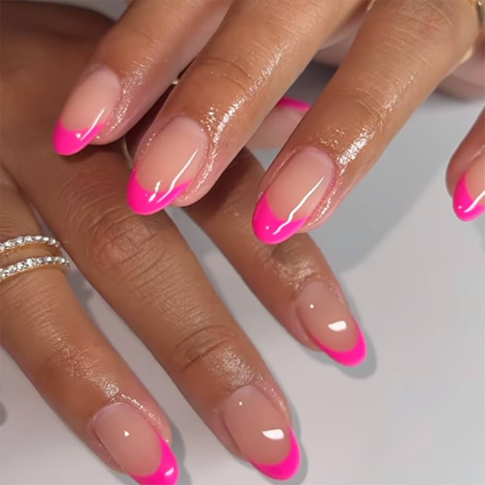 Stunning Ideas for Pink French Tip Nails - 1